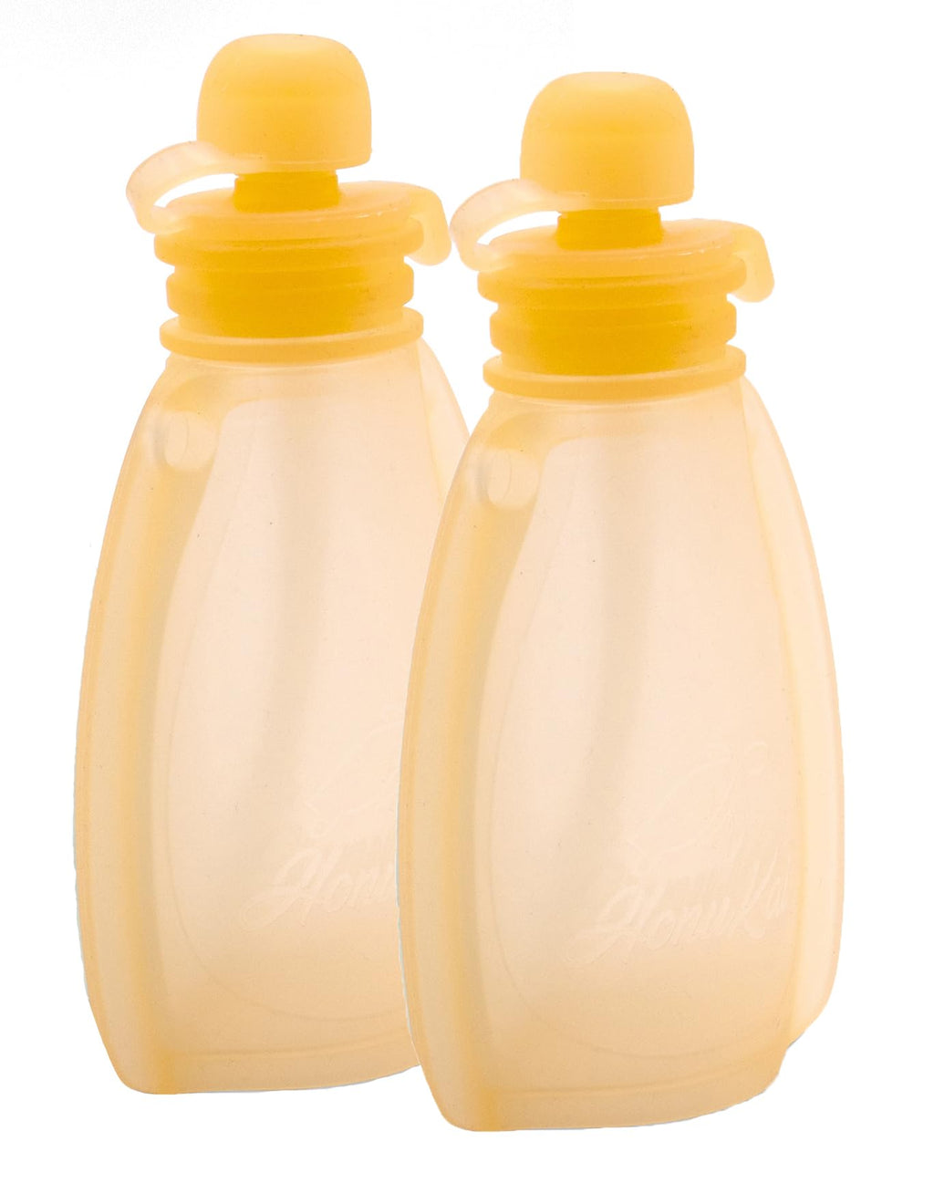 HonuKai Reusable Baby Food Pouches - 4.4 oz Silicone Food-Grade Material BPA-Free & Non-Toxic Baby Food Pouches Refillable Reusable Pouches for Toddlers Reusable Applesauce Pouches - 2 Pack